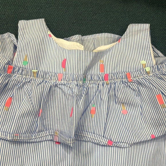 Kate Spade New York Seersucker Off Shoulder Popsicle Ice Cream Dress 18 month - Picture 8 of 8
